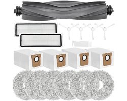 Geschikt voor Toepasselijke vervangende accessoires voor Xiaomi X20+, X10+, voor Dreame L10s Pro Gen 2, L10s Ultra, L10 Ultra, L10 Prime robotstofzuiger, Rolborstels + 6 Doek + 4 Stofzakken + 4 Borstels