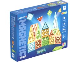 Geomag magnetisch speelgoed Magnetic Tiles Gems 16 bouwset.