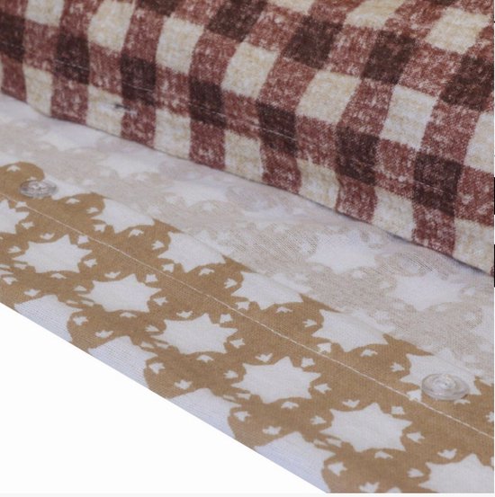Luxe Katoen Flanel dekbedovertrek Aspen Rouge - 240x220 van Merkloos — afbeelding 5