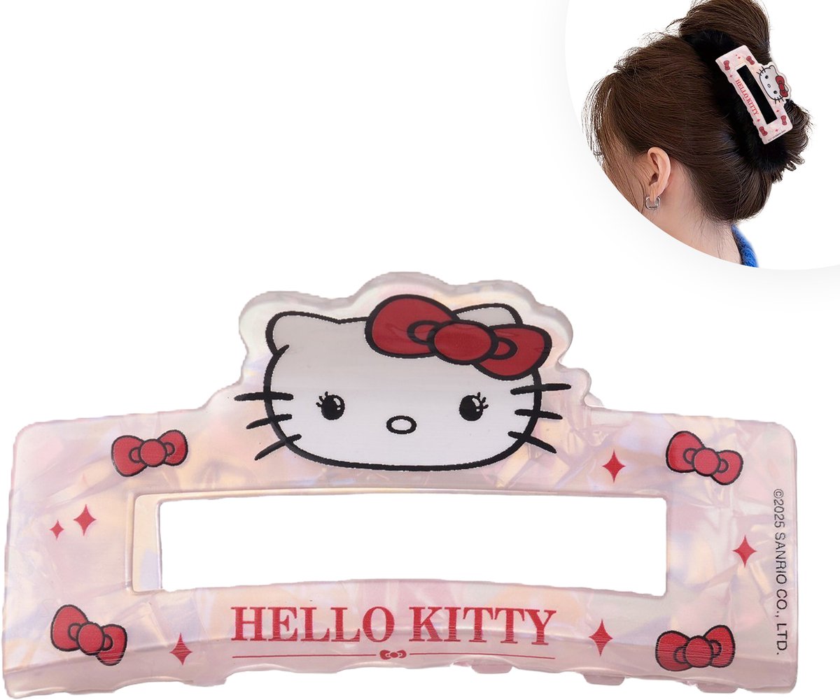 Hello Kitty Haarklem Meisjes - Grote Haarklem - Haarclip - 10 x 5 x 5 cm