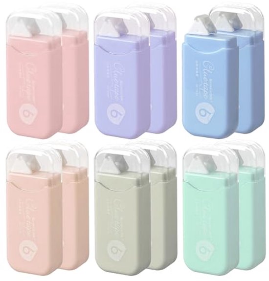 12 Stuks Dubbelzijdige Lijmrollers voor Fotos en Ambachten