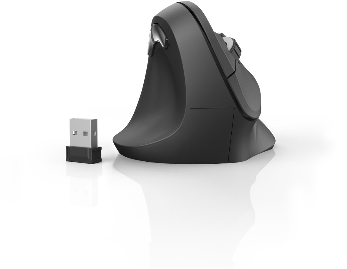 Hama EMW-500L - Draadloze ergonomische muis - 6 knoppen - 2.4 GHz RF - Zwart thumbnail 5