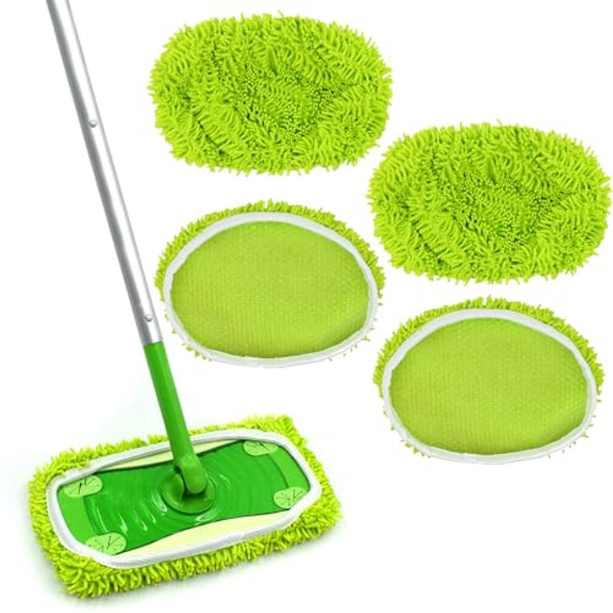 Creatieve Mop Slippers - 4 Stuks Herbruikbare Microfiber Vloerdoeken