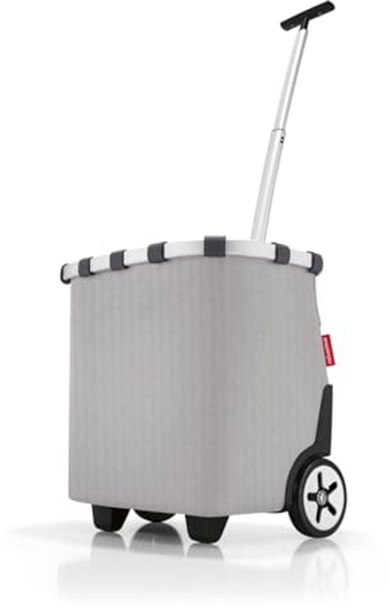 Draagbare boodschappentrolley met aluminium frame en schouderriem - Herringbone Grey