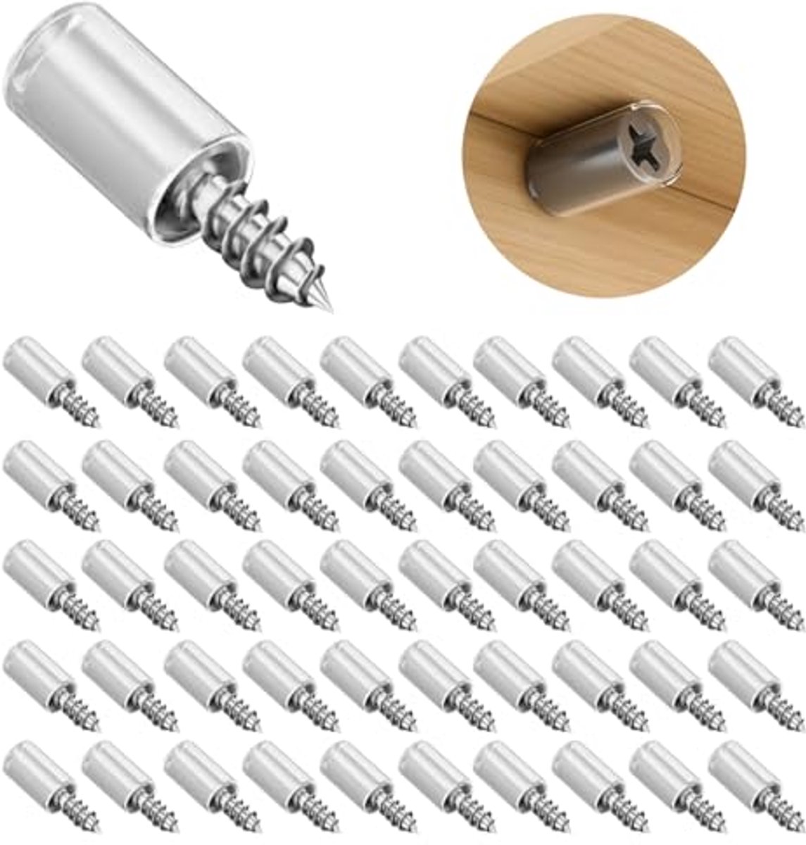 Plankhouders Set van 50 Stuks - Intrekbare Meubelsteunen voor Meubels, Kasten en Boekenkas