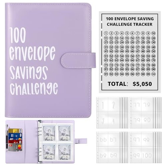 Betrouwbaar geldbesparend boek | 100 envelop geldbesparende uitdaging | Cash Budget Planner met Cash Envelope | Cash Binder Boek voor Budgetteren en Geld besparen Betrouwbaar geldbesparend boek | 100 envelop geldbesparende uitdaging | Cash Budget Planner met Cash Envelope | Cash Binder Boek voor Budgetteren en Geld besparen