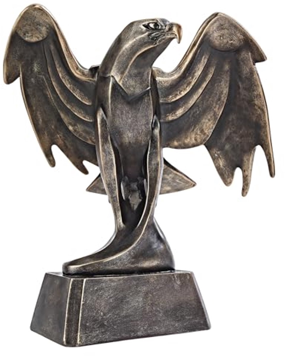 Art Deco Amerikaanse Bald Eagle Standbeeld - 35,5 cm - Polyresin - Bronzen Afwerking