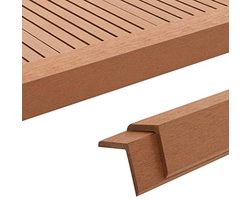 Terras Hoeklijsten 5 stuks - WPC Terrashoekprofielen L-vorm 170 x 4,5 x 4,5 cm