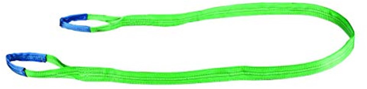 Ronde Hefband 2000 kg - 2 meter - Groene Hijsband voor Veilig Tillen