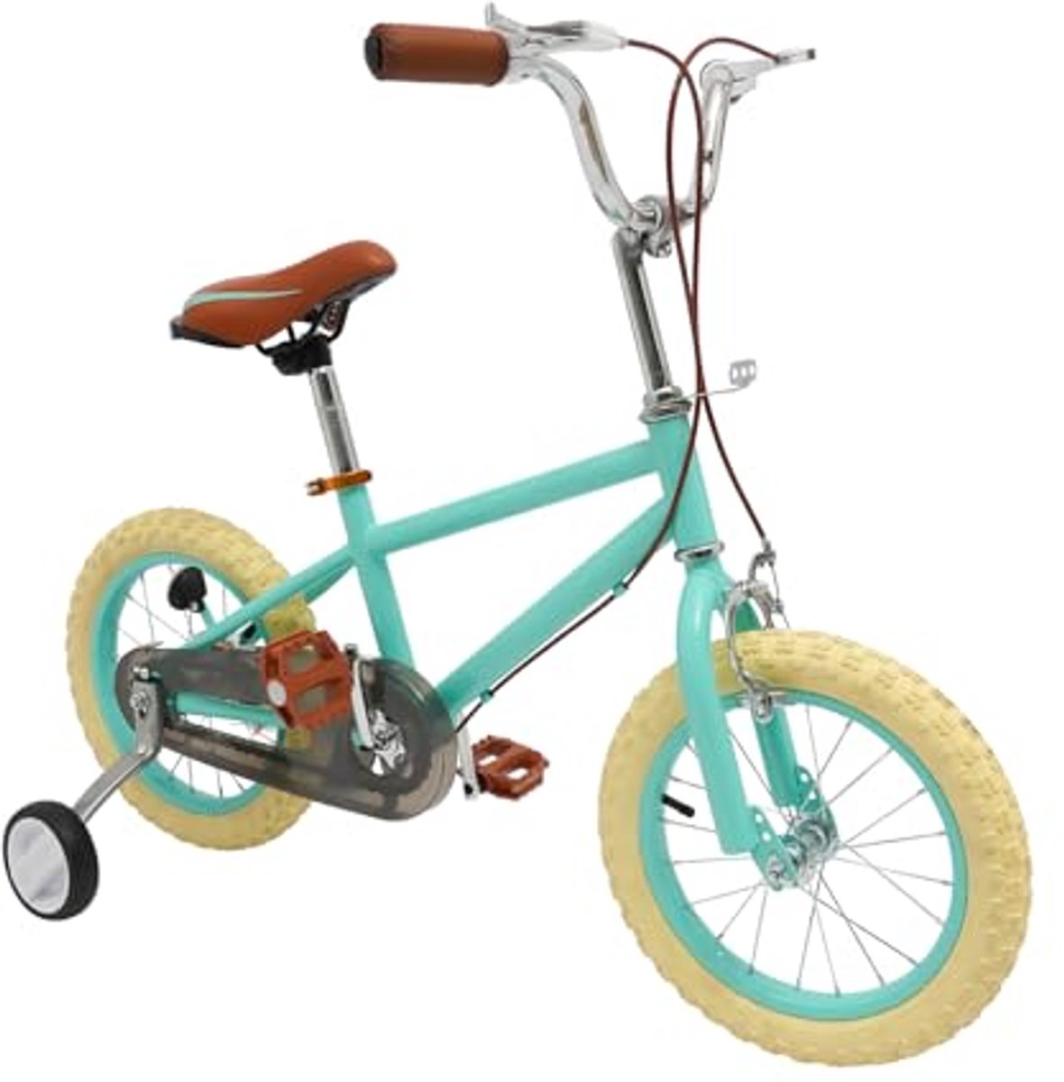 Kinderfiets 14 inch met Steunwielen voor Kinderen van 3-4 Jaar – Verstelbare Fiets voor Training en Buitenactiviteiten