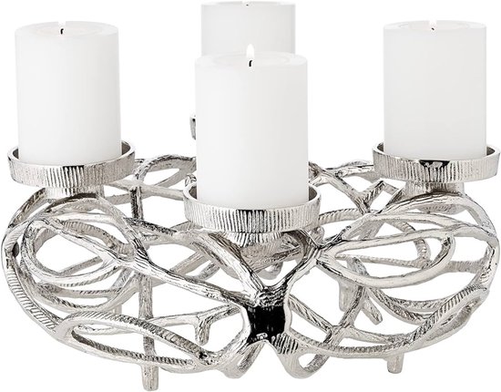 Adventskrans kandelaar metaal goud 36 cm moderne decoratie