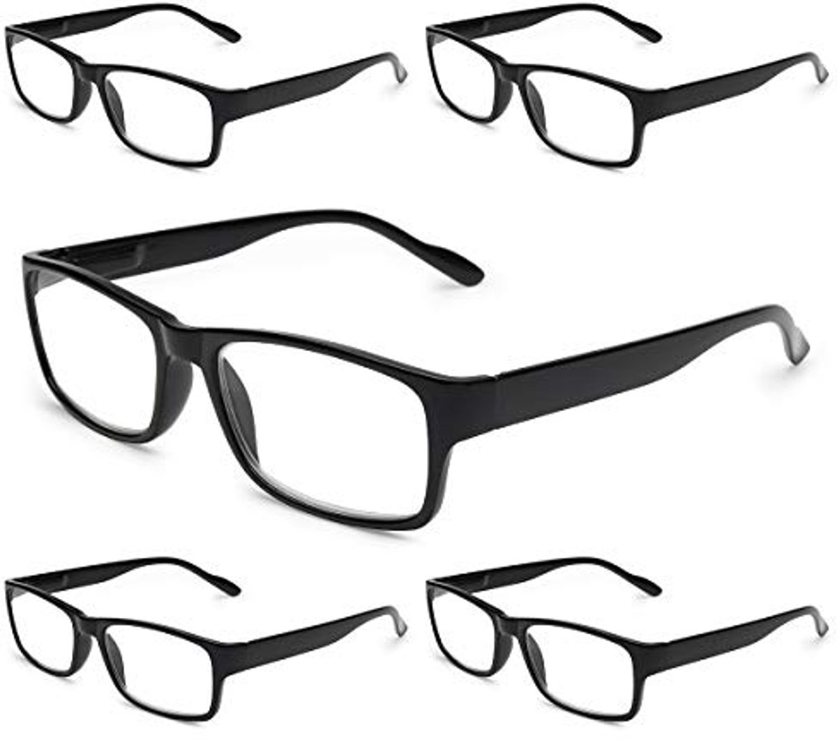 5-Pack Leesbrillen Blauwlichtfilter - Dunne en Lichte Leesbrillen voor Mannen en Vrouwen