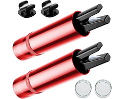 2 stuks Veiligheid shamer voor autoruiten, met transparant deksel, 2-in-1 veiligheidshamer en gordelsnijder, compact en praktisch, eenvoudig te gebruiken (rood) - Cyslmuk®