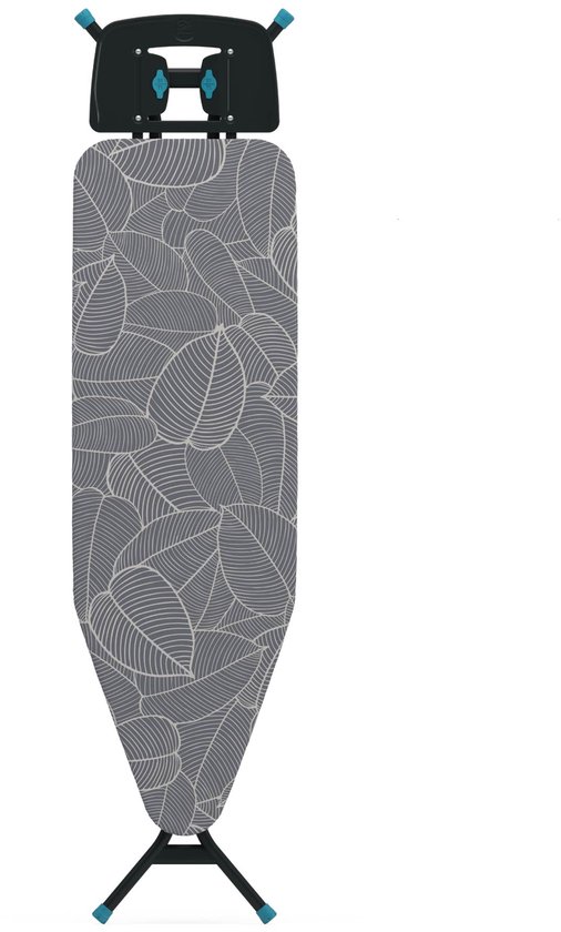 Table à repasser Widex , taille L (120 x 38 cm) – Hauteur réglable (9 positions) – Sécurité enfant – Housse de table à Planches à repasser respirante – Cadre robuste – Cotton certifié Oeko-Tex et Better