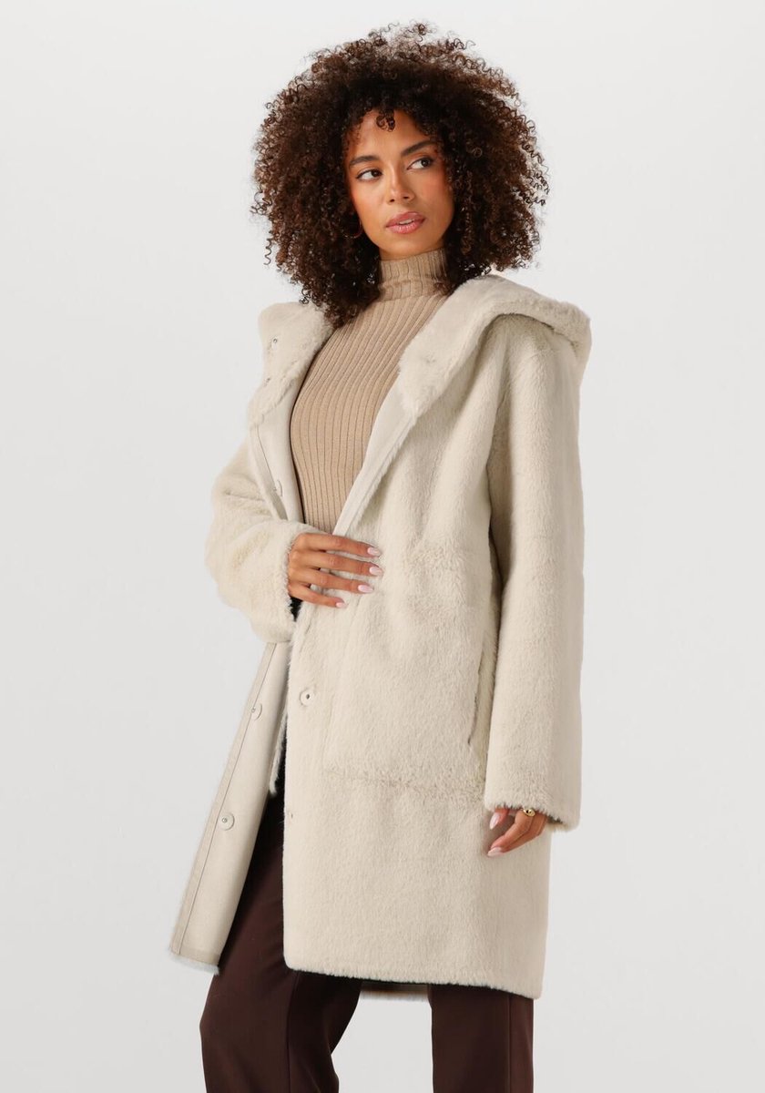 Beaumont Maya Coat Jassen Dames - Winterjas - Ecru - Maat 38