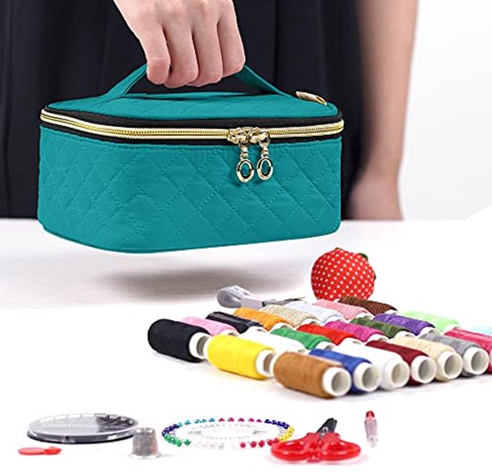 AUERVO Naaiset voor op reis, 70 stuks, premium naai-accessoires, mini- naaiset voor thuis, op reis en noodgevallen, verpakt met reparatie- en naainaalden AUERVO Naaiset voor op reis, 70 stuks, premium naai-accessoires, mini- naaiset voor thuis, op reis en noodgevallen, verpakt met reparatie- en naainaalden