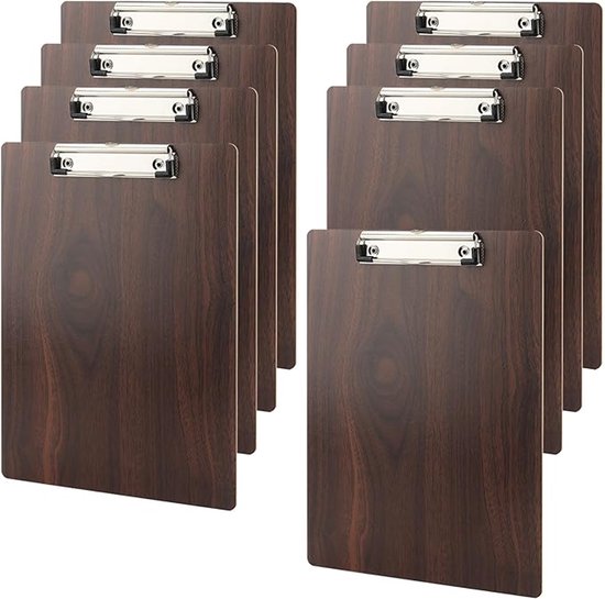 Europel Houten Klembord Duurzaam Hardboard Met Zwarte Metalen Clip En Verborgen Ophanggat A4 Karton Voor School Klaslokaal Kantoor Bedrijf Restaurant Magazijn 197001 2854668224