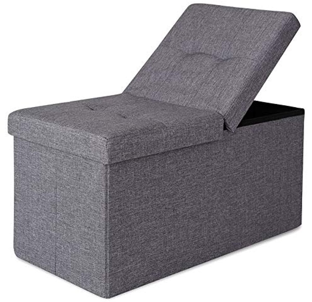 Opbergbank met Scharnierdeksel 76x38x38cm, Grijs