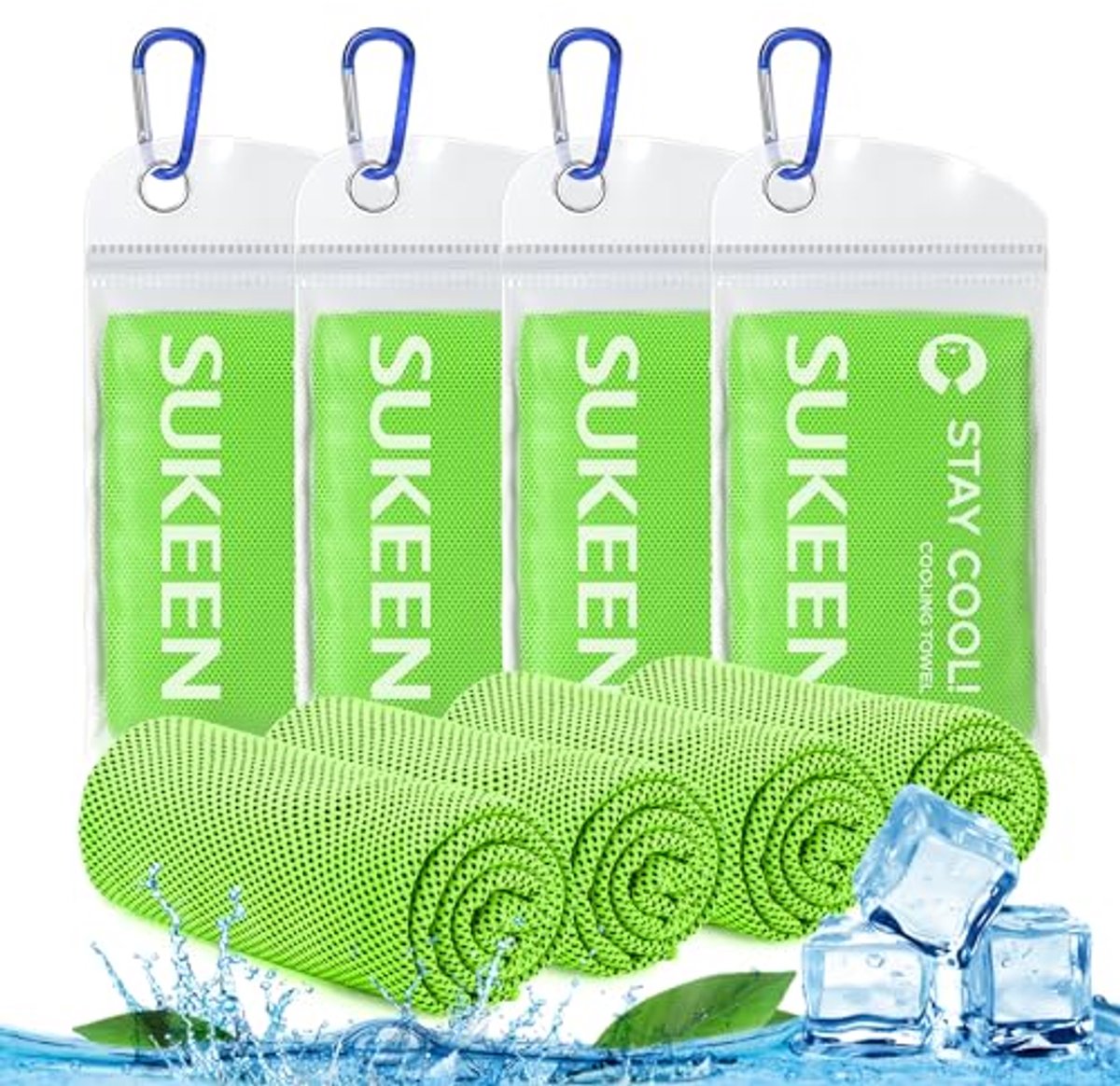 Koelhanddoeken 4 stuks - Sneldrogende Gym & Sport Handdoek voor Nekkoeling