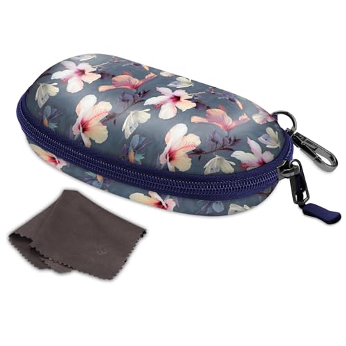 Zonnebril Case met Carabiner – Hard Case en Pouch voor Grote Brillen en Zonnebrillen voor Mannen en Vrouwen