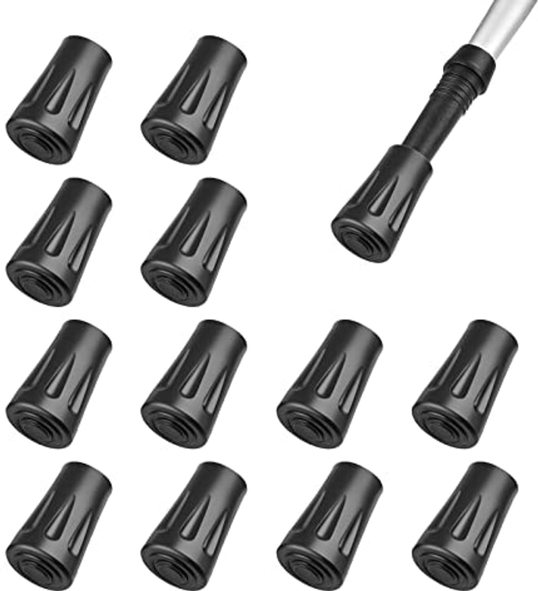Wandelstok Tips Rubber 6/12 Stuks Vervanging voor Trekkingstokken