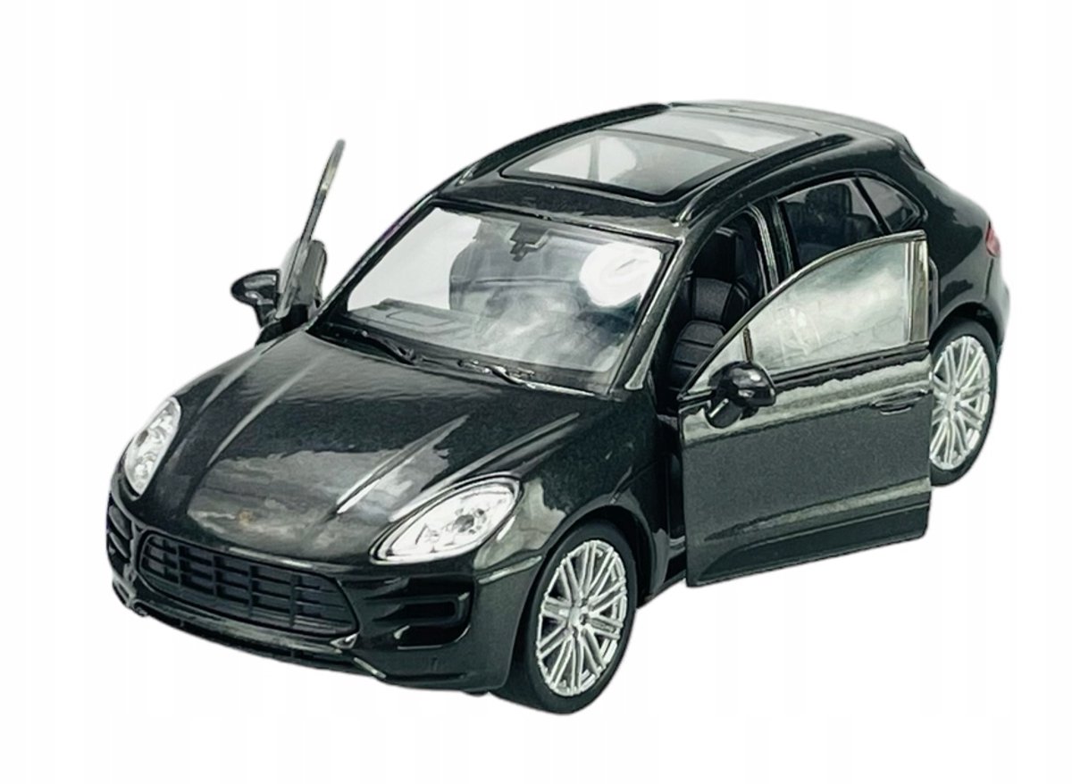 Welly Porsche Macan Turbo 1:34 Metalen Model Auto Zwart