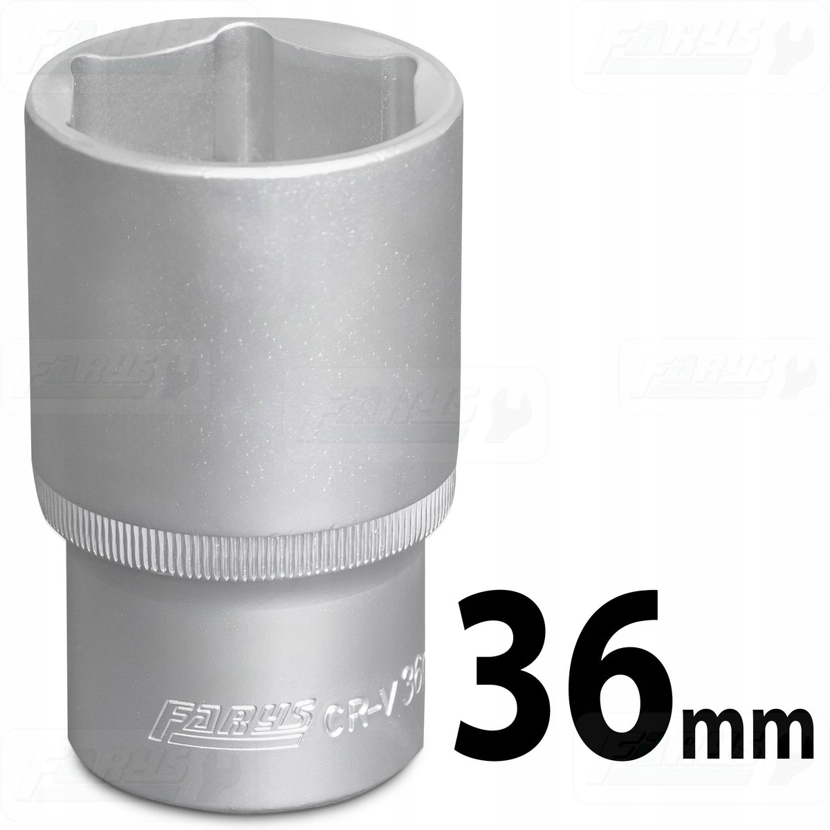Farys 36 mm lange 1/2" zeskantdop - CrV-staal (FR1263)