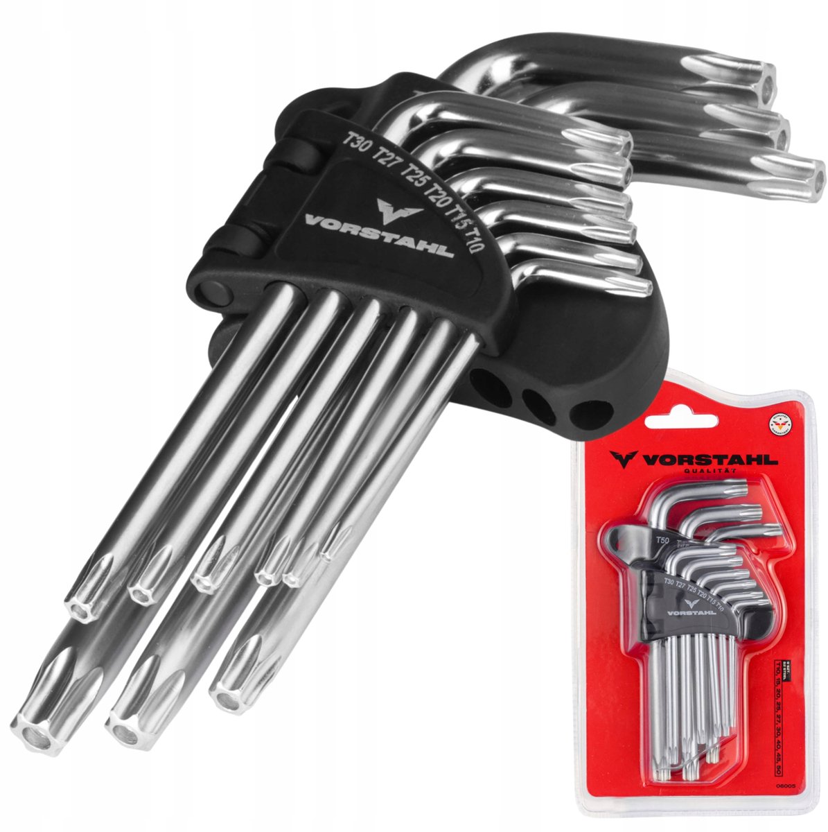 9-delige Torx inbussleutelset Kort - T10 t/m T50