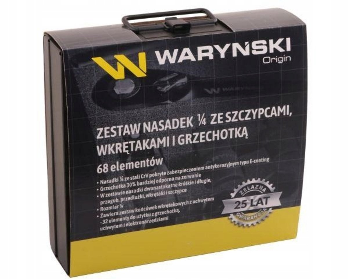60-delige doppenset met bits en tangen van Waryński