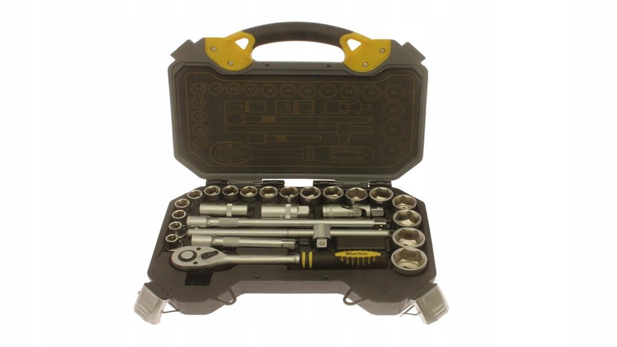 Starline Ratel Set 1/2" 25 Delen, Doppen 10-32mm, 72 Tanden