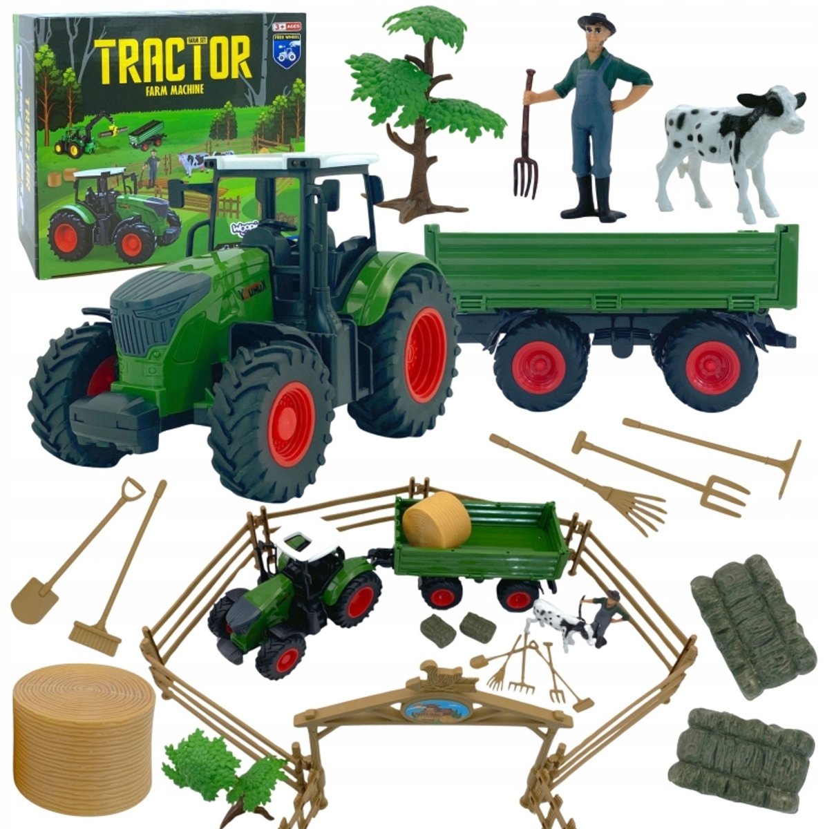 Woopie Mini Boerderij Speelgoed: Tractor, Dieren & Boer