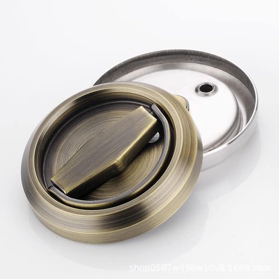 Allecto Plus - Poignée de porte encastrée en acier inoxydable pour porte de placard - Set de 2