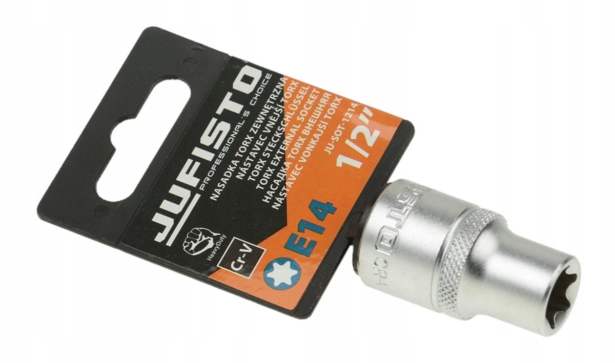 Jufisto Torx E-14 Dopslagsleutel 1/2" Cr-V
