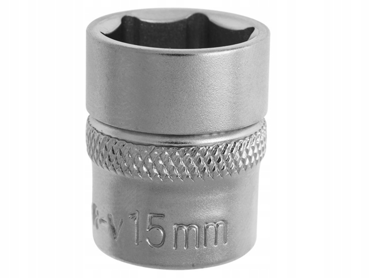 Dopsleutel 15 mm 3/8" zeskant Cr-V