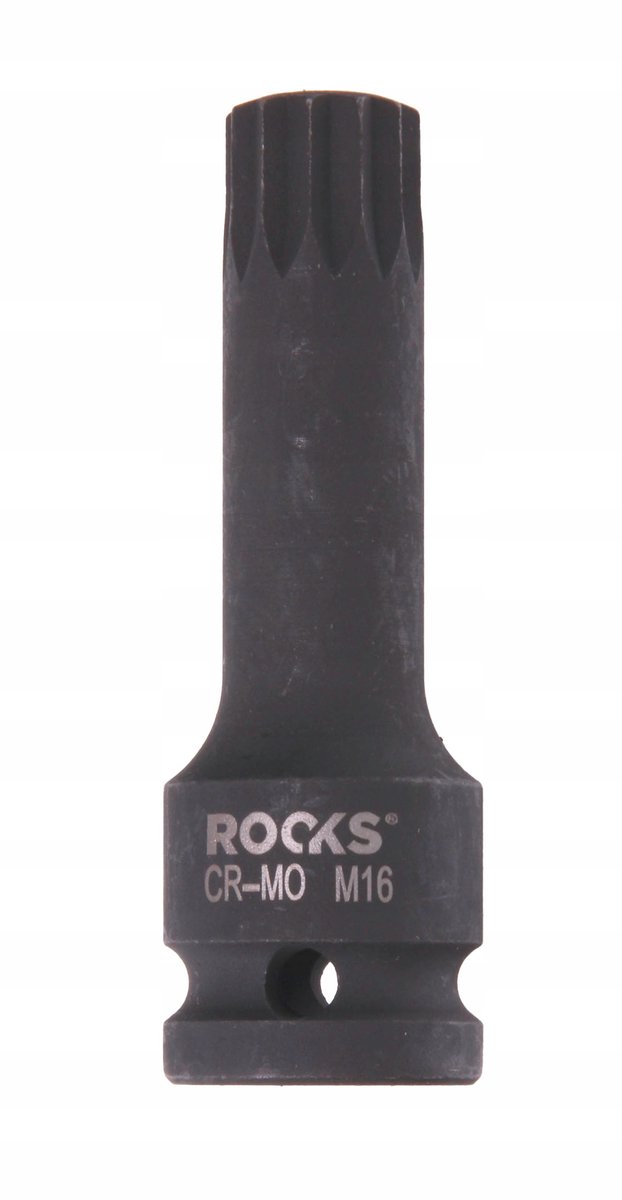 ROOKS Slagdoppensleutel SPLINE M16 1/2'' 75mm CrV50BV30/S2