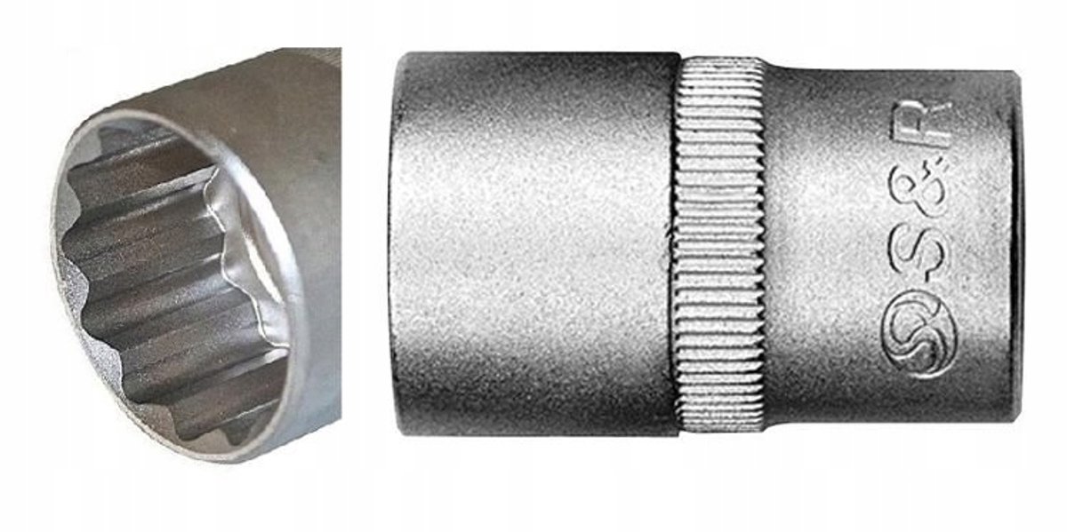 Dopsleutel 1/2" 27 mm, 12-kantig, chroom-vanadium staal