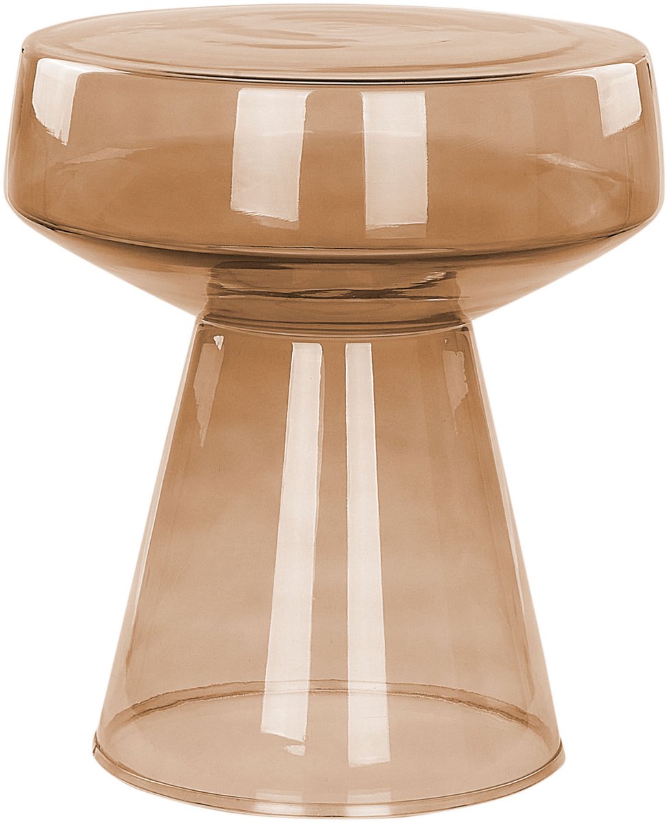 LAGUNA - Bijzettafel - Goudbruin - Glas