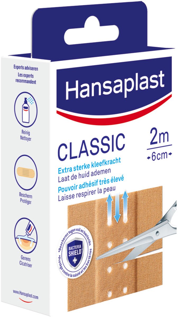 Hansaplast Classic Pleisters - 2 x 2 meter - Voordeelverpakking