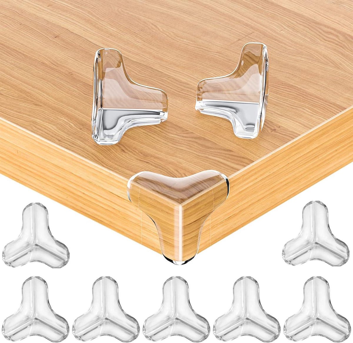 Image of 20-pack babyhoekbeschermers - transparante hoekbeschermers - hoekbeschermers voor meubels en randbescherming - voor het afdekken van scherpe randen van meubels en tafels