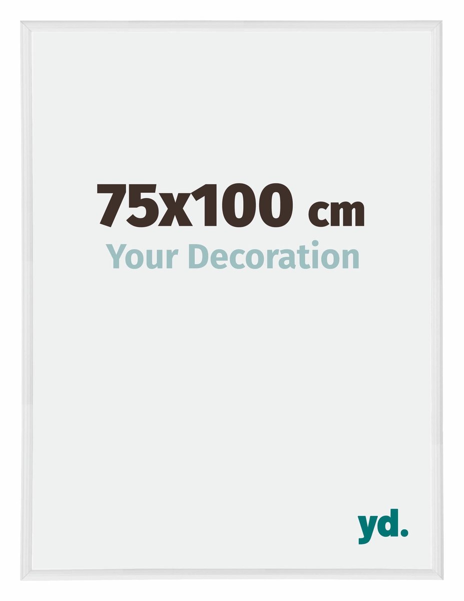 yd. Your Decoration - Fotolijst 75x100 cm - Kunststof - Wit Hoogglans - Annecy