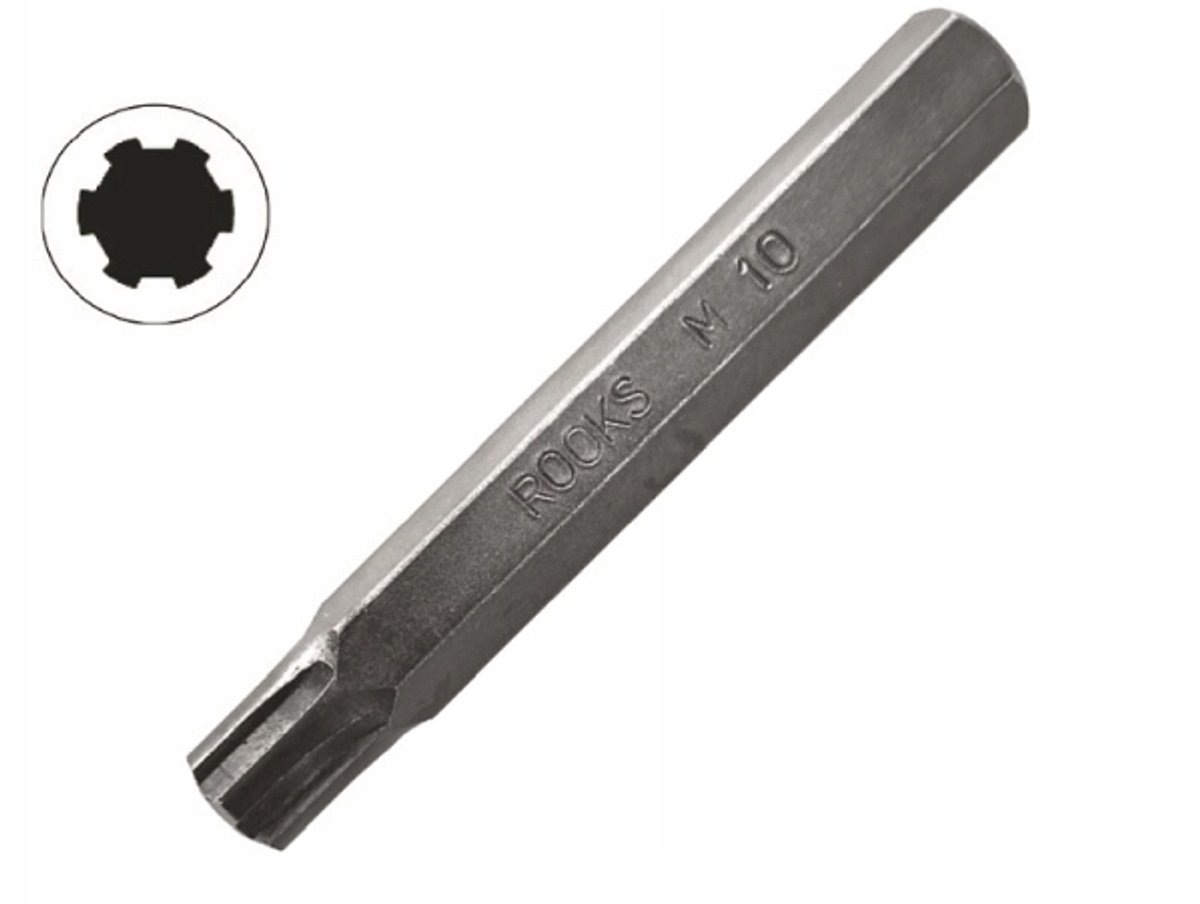 ROOKS RIBE Bit M7 x 75 mm, 3/8" aansluiting, S2 staal
