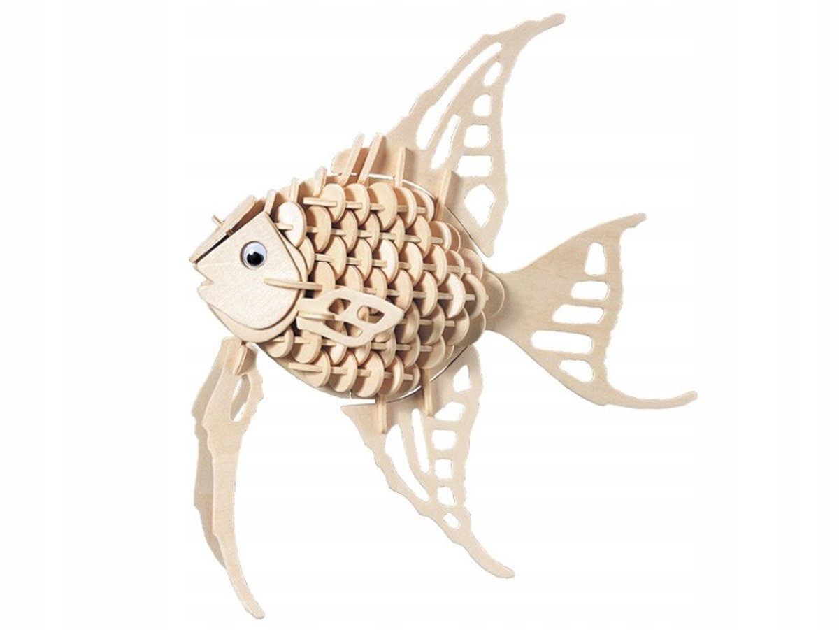 Houten 3D Puzzel Gouden Vis - Sea-Land H010