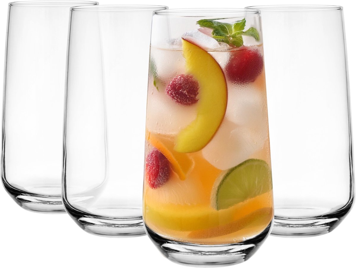 Glasmark Hoge Glazen Set van 4 - 430ml voor Drankjes & Cocktails