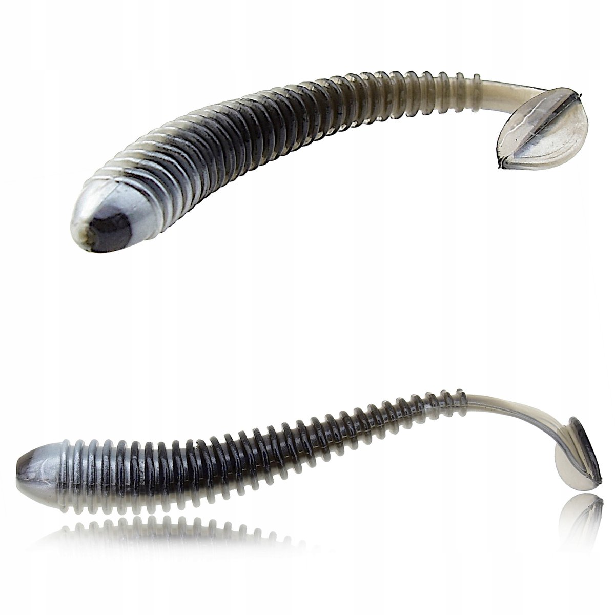 FL Swing Zwart Rubber Visaas 10 cm 5,5 g - Zeebaars, Snoek, Forel