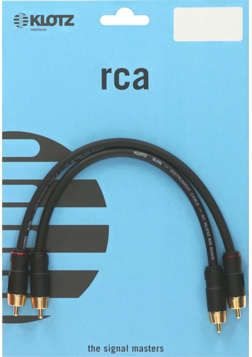 Klotz AL-RR0060 Klotz RCA audiokabel 0,6 meter