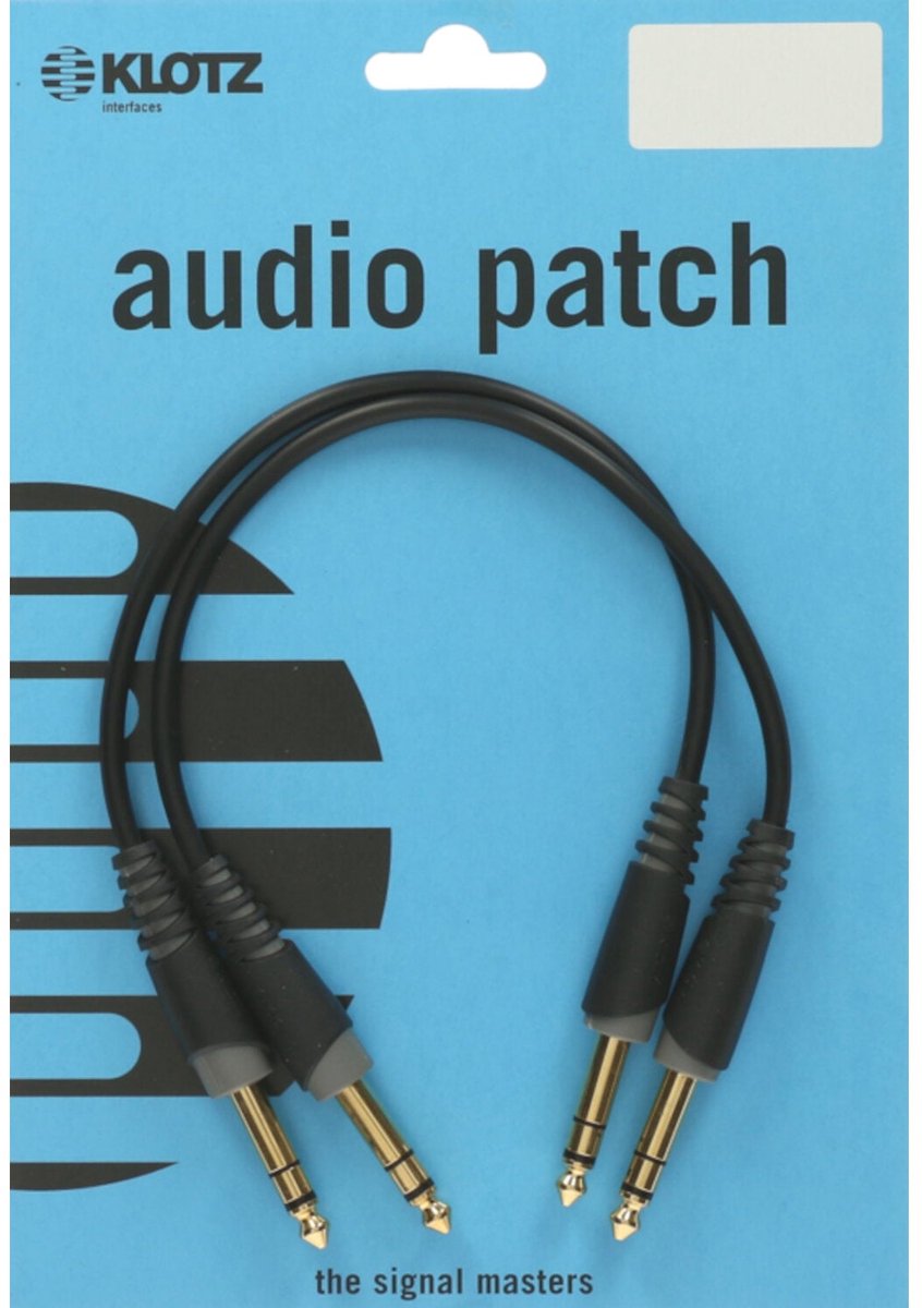 Klotz AB-JJ0090 Patchkabelset - gebalanceerd 6.3 mm TRS 0.9 meter