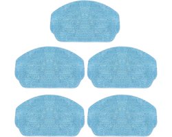 Vervangende dweilpads - 5-pack - Natte dweilpads - Vloerreiniging - Wasbaar en herbruikbaar - Geschikt voor MAMNV ZCWA robotstofzuigers - Stofzuigeraccessoires - Reiniging - Reinigingsdoeken - Accessoires - Blauw