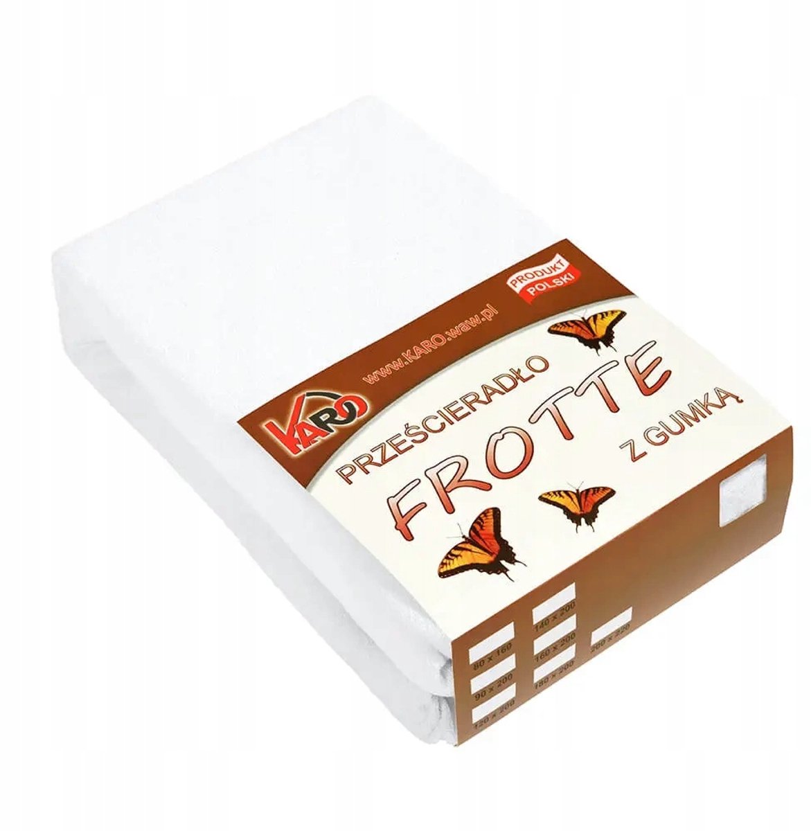 Frotte hoeslaken met elastiek Karo - Wit, Katoen, Zacht
