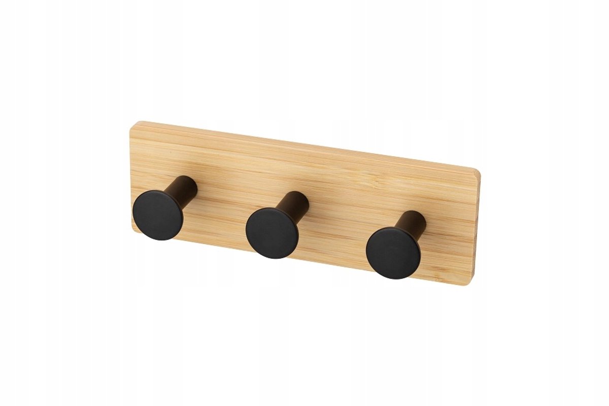 Faro Wood Drievoudige Zelfklevende Haak - Bamboe & RVS