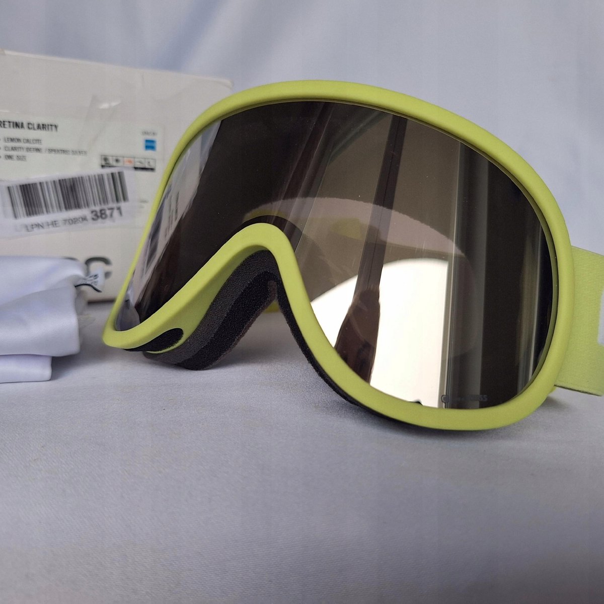 POC Retina Clarity S2 Skibril - Citroen Calciet, Zilver